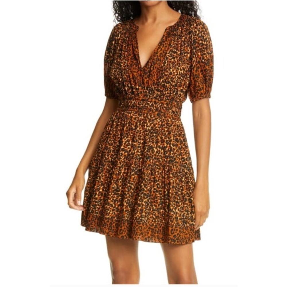 Ulla Johnson Mariana Dress Leopard Print Mini 4